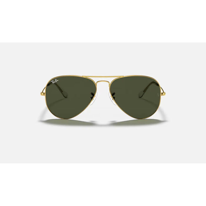 Ottico-Roggero-occhiale-sole-ray-ban-rb-3025-oro-lenti-verdi-front.